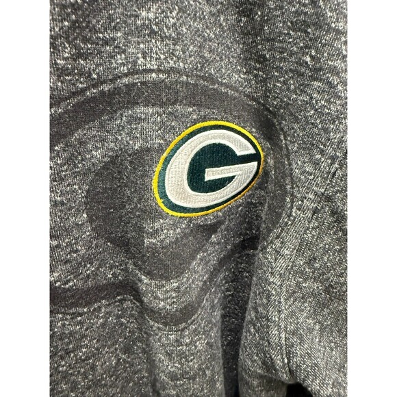 Green Bay Packers Sweater Mens Medium Heather Gray Green Football NFL Full Zip - Picture 2 of 10